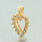 Fine Vintage Estate 14K Yellow Gold Diamond Heart  Pendant 