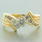 Vintage Estate 14K Yellow Gold Diamond Bypass Right Hand Ring Jewelry