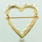 Vintage Estate Classic Ladies 14k Yellow Gold Cultured Pearl Heart Brooch 