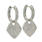 Charming Ladies 14k White Gold Diamond 1.80CTW Huggie Earrings Jewelry