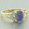 Vintage Ladies 10K Yellow Gold Opal Diamond 0.70CTW Cocktail Ring Jewelry 