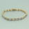 Vintage Estate 14K Yellow Gold Pear Cut Lolite 2.75CTW 7" Statement Bracelet 