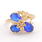 Fine Estate Vintage 10K Yellow Gold Blue Spinel 2.25CTW Right Hand Ring 