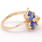 Fine Estate Vintage 10K Yellow Gold Blue Spinel 2.25CTW Right Hand Ring 