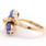 Fine Estate Vintage 10K Yellow Gold Blue Spinel 2.25CTW Right Hand Ring 