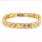 Vintage Retro Estate 14K White Gold Multi-Colored Gem Statement 7" Bracelet