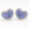 Modern Fashion 18K White Gold Blue Spinel 5.00CTW and Diamonds Heart Latch Back Earrings