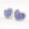 Modern Fashion 18K White Gold Blue Spinel 5.00CTW and Diamonds Heart Latch Back Earrings