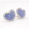 Modern Fashion 18K White Gold Blue Spinel 5.00CTW and Diamonds Heart Latch Back Earrings