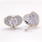 Modern Fashion 18K White Gold Blue Spinel 5.00CTW and Diamonds Heart Latch Back Earrings