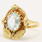 Vintage Estate 10K Yellow Gold Aquamarine Gemstone 2.50CTW Right Hand Ring 