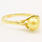 Vintage Estate Classic 14K Yellow Gold  Golden Pearl Right Hand Ring 