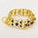 Vintage Retro Estate 22K Yellow Gold Blue Cabochon Ornate 7" Bracelet