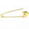 Rare Vintage Estate 14K Yellow Gold Safety Pin Nappy Pin Brooch Charm Holder