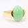 Fine Vintage Estate Retro 14K Yellow Gold Jade Cabochon 4.80CTW Cocktail Right Hand Ring