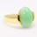 Fine Vintage Estate Retro 14K Yellow Gold Jade Cabochon 4.80CTW Cocktail Right Hand Ring