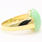 Fine Vintage Estate Retro 14K Yellow Gold Jade Cabochon 4.80CTW Cocktail Right Hand Ring