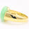 Fine Vintage Estate Retro 14K Yellow Gold Jade Cabochon 4.80CTW Cocktail Right Hand Ring