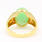 Fine Vintage Estate Retro 14K Yellow Gold Jade Cabochon 4.80CTW Cocktail Right Hand Ring