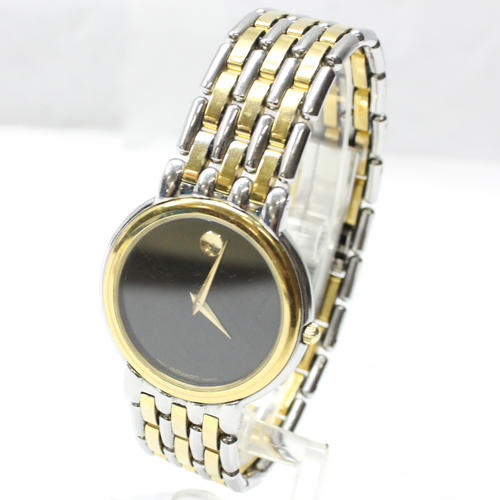 Movado Museum Black Two-Tone Stainless 81.19.865 C Swiss Quartz 31mm ...