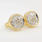 Fine Vintage Estate Classic 14K Yellow Gold Natural Diamond Stud Earrings 