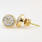 Fine Vintage Estate Classic 14K Yellow Gold Natural Diamond Stud Earrings 