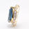 Vintage Estate 10K Yellow Gold Blue Topaz Pear Cut Gem Purple Iolite Pendant 