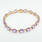 Retro Vintage Estate 10K Yellow Gold Purple Oval Amethyst Gemstone 7" Bracelet