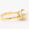 Classic Vintage Ladies 14K Yellow Gold Pearl Nature Motif Right Hand Ring 