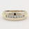 Classic Estate Men's 14K White and Yellow Gold Brilliant Diamond Ring Band