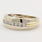 Classic Estate Men's 14K White and Yellow Gold Brilliant Diamond Ring Band