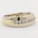 Classic Estate Men's 14K White and Yellow Gold Brilliant Diamond Ring Band