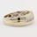 Classic Estate Men's 14K White and Yellow Gold Brilliant Diamond Ring Band