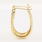 NEW Classic Modern 10K Yellow Gold Natural Diamond Hoop Earrings 