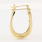 NEW Classic Modern 10K Yellow Gold Natural Diamond Hoop Earrings 