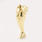 NEW Modern 14K Yellow Gold Hollow Dolphin Pendant 