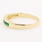 Vintage Estate 14K Yellow Gold Emerald Two Piece Jewelry Ring Earring Set