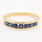 Classic Estate 14K Yellow Gold Blue Spinel Gemstone Ring Band