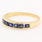 Classic Estate 14K Yellow Gold Blue Spinel Gemstone Ring Band