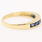 Classic Estate 14K Yellow Gold Blue Spinel Gemstone Ring Band