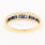 Classic Estate 14K Yellow Gold Blue Spinel Gemstone Ring Band