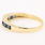 Classic Estate 14K Yellow Gold Blue Spinel Gemstone Ring Band