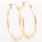 NEW Classic 14K Yellow Gold Smooth High Polished Hollow Hoop Earrings