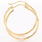 NEW Classic 14K Yellow Gold Smooth High Polished Hollow Hoop Earrings