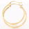 NEW Classic 14K Yellow Gold Smooth High Polished Hollow Hoop Earrings