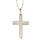 Classic Estate 14K White Gold Diamond 1.50CTW Cross Pendant and Chain Necklace