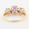 Splendid Vintage Ladies 14K Yellow Gold Heart Amethyst Diamond Ring Jewelry