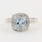 NEW Modern 14k White Gold Blue Aqua Diamond 1.50CTW Right Hand Ring 