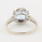 NEW Modern 14k White Gold Blue Aqua Diamond 1.50CTW Right Hand Ring 