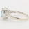 NEW Modern 14k White Gold Blue Aqua Diamond 1.50CTW Right Hand Ring 